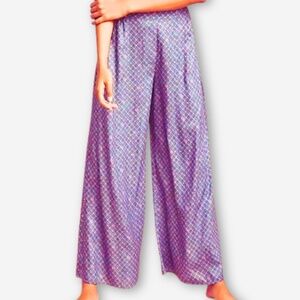 NWT Anthropologie Floreat High Waist Flowy Pants XS Geometric Print Wide Leg